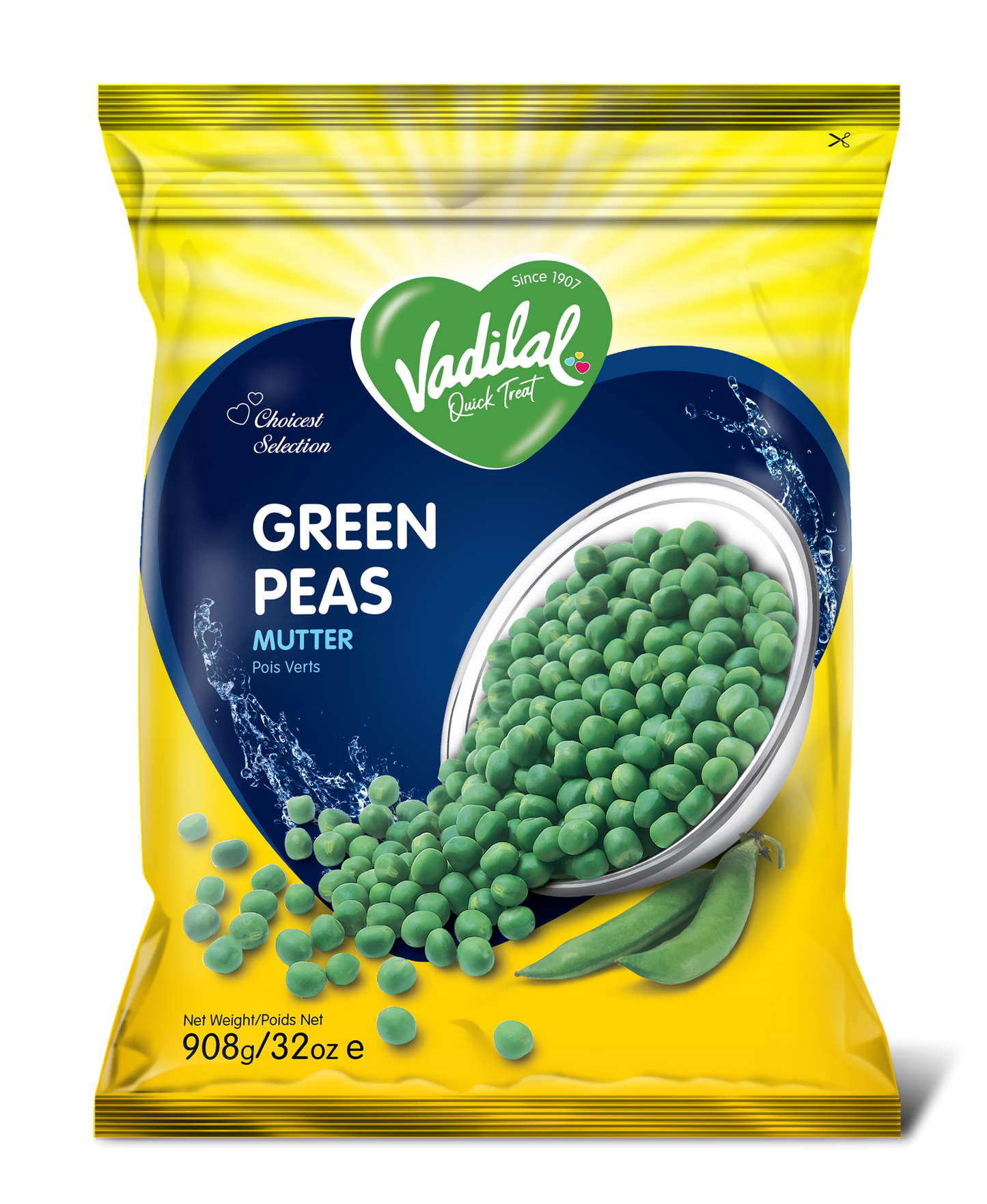 Vadilal Fr Green Peas (Mutter) 908g