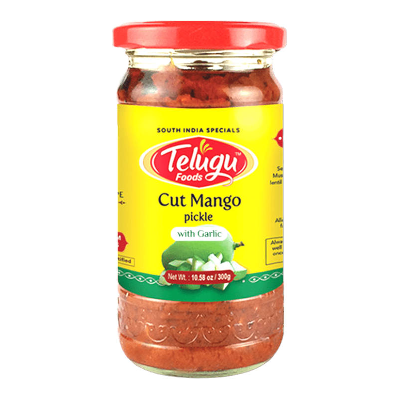 Telugu Cut Mango pickle with garlic 300g