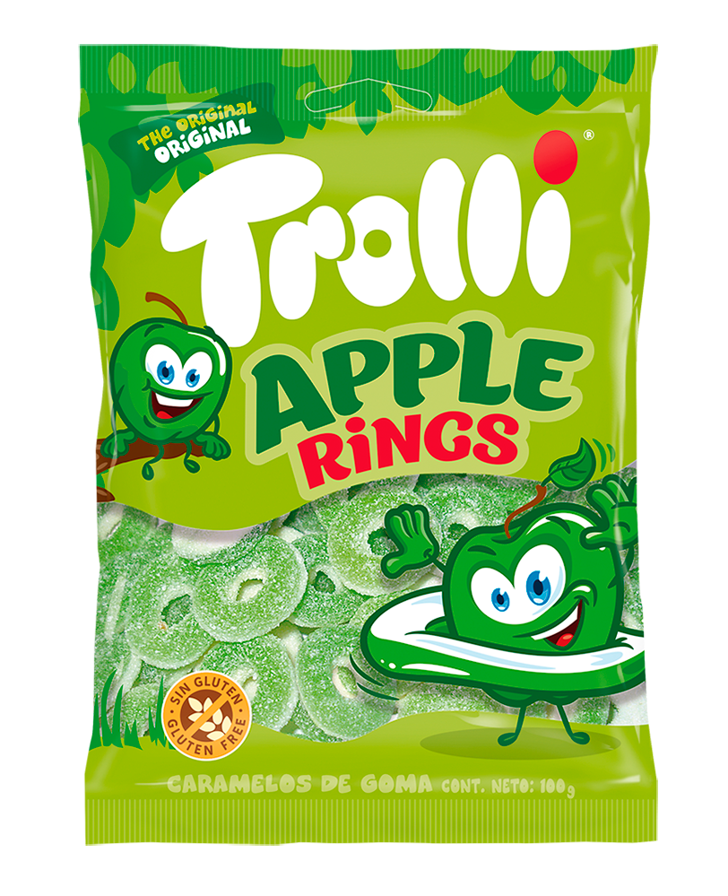 TROLLI APPLE RINGS 100G