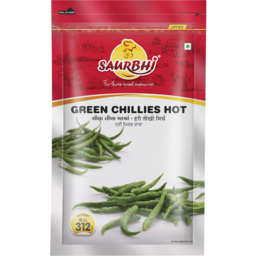 Green Chillies Normal 312g (Saurbhi)