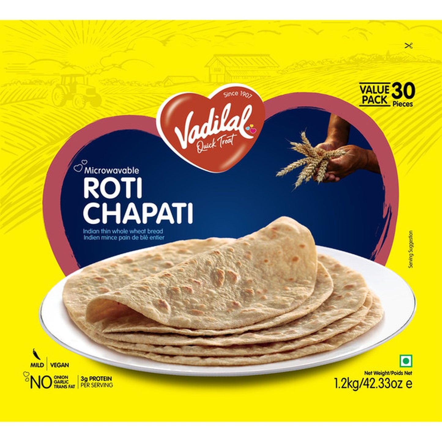 Vadilal Fr Roti Chapati 30Pc 1.2Kg