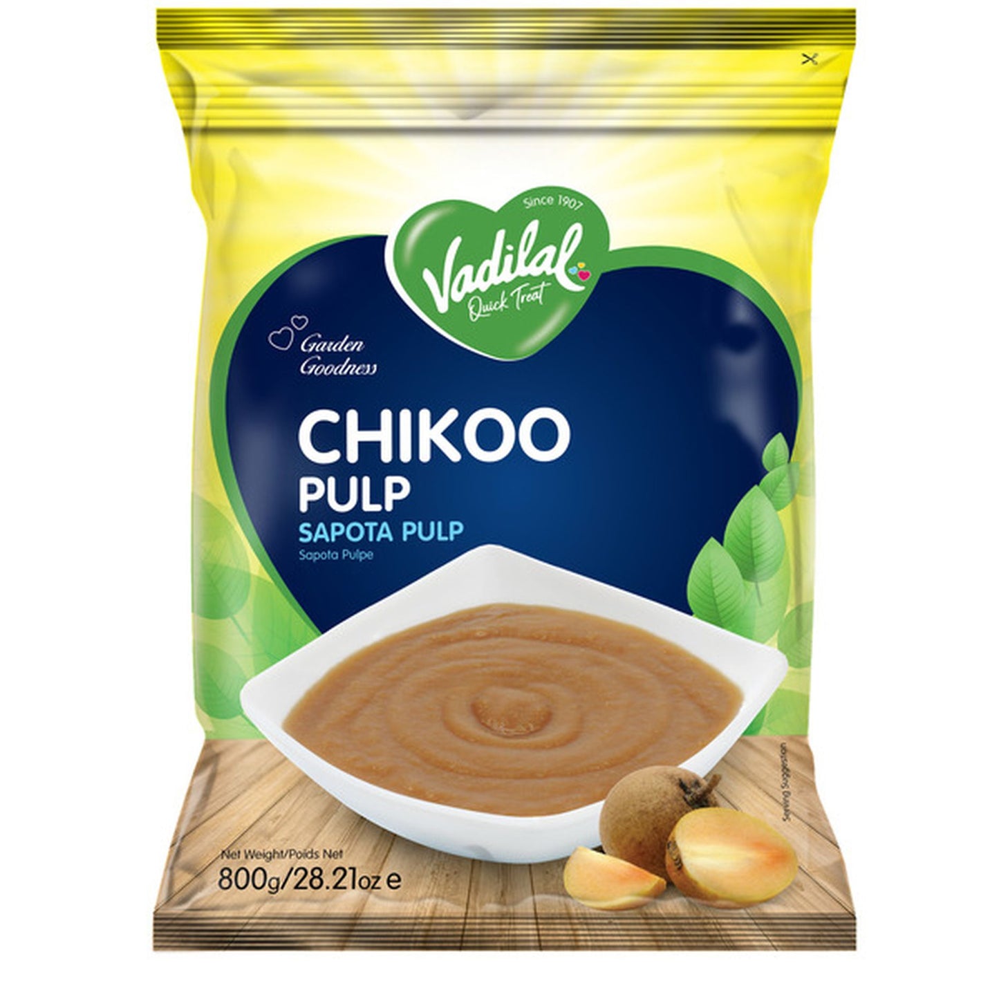 Vadilal Fr Chikko (Sapota) Pulp 800g