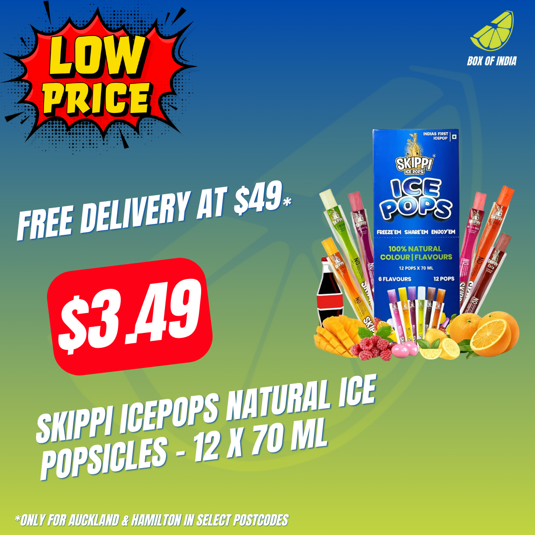 Skippi Icepops Natural Ice Popsicles 12 x 70ml