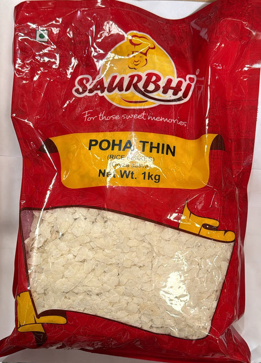 Poha Thin 1Kg (Saurbhi)