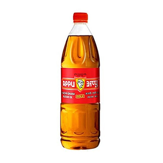 Appu Kachi Ghani Mustard Oil Gold 1ltr
