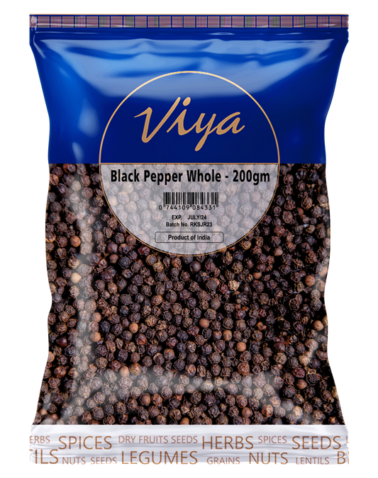 Viya Black Pepper Whole 200gm