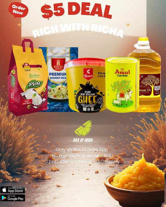 $5 Weekdays Magic! Get Atta, Ghee, Oil & Rice for Only $5(ONLY 1 ALLOWED)