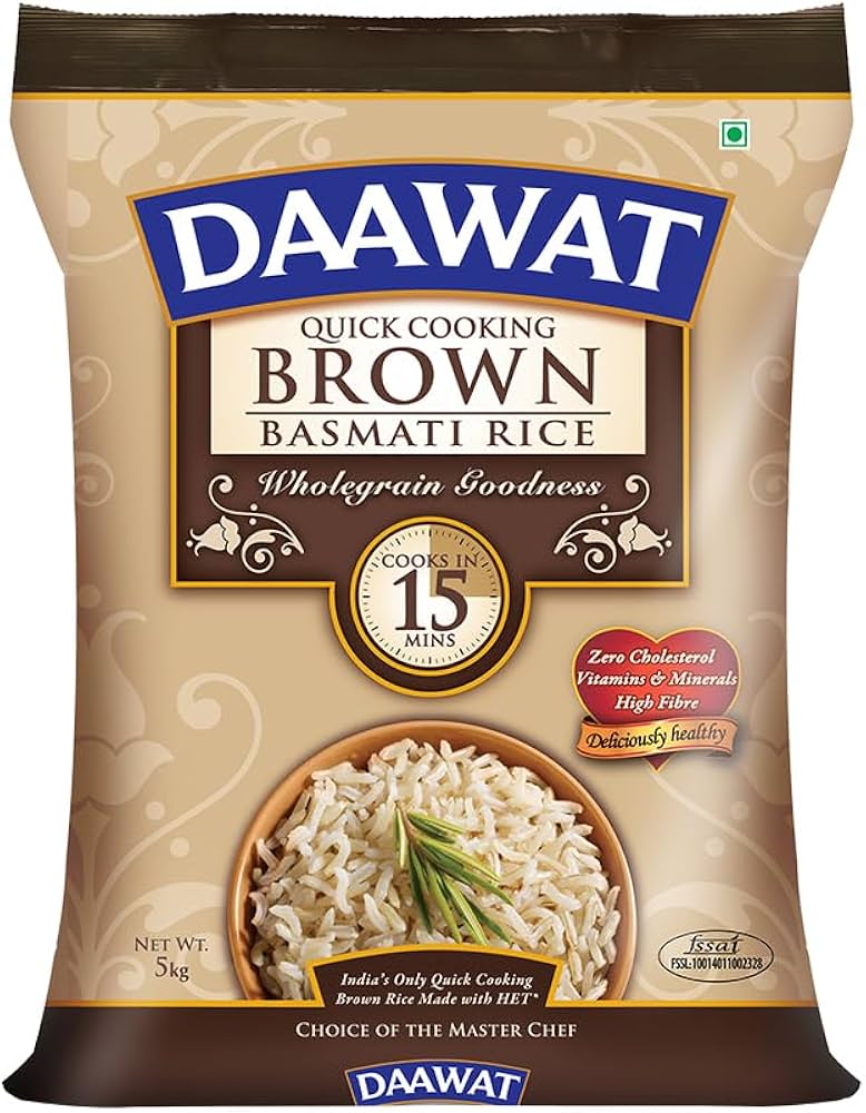 Daawat Brown Basmati Rice Jar 5Kg