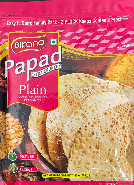 Bikano Papad Plain 200g
