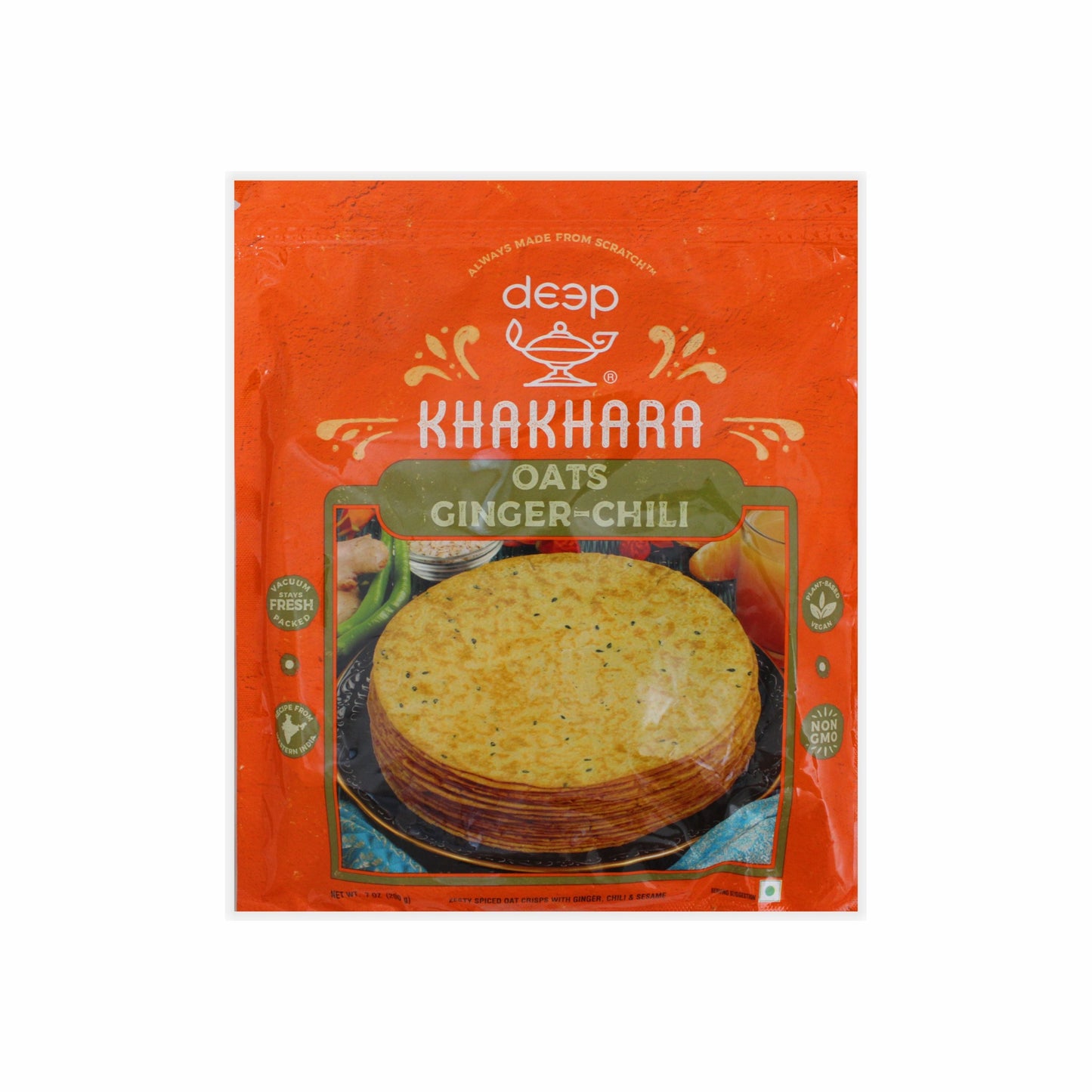 Deep Oats Ginger Chilli Khakhara 200g