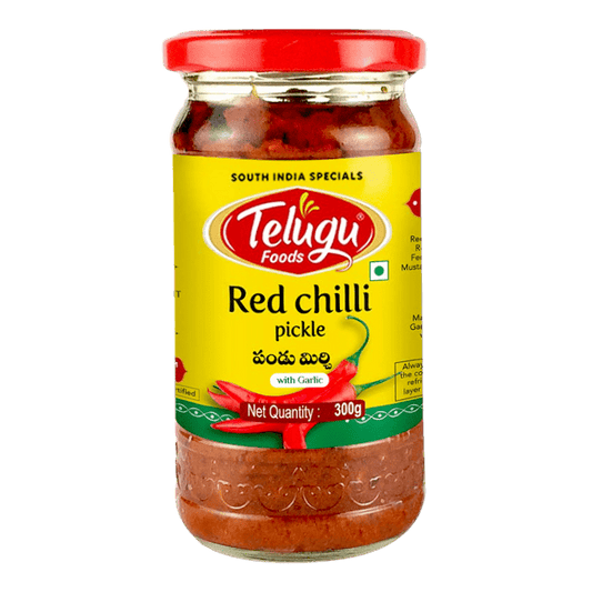 Telugu Red chill pickle with garlic 300g