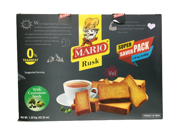 Mario Cardamom(Elaichi)Rusk 1.2Kg