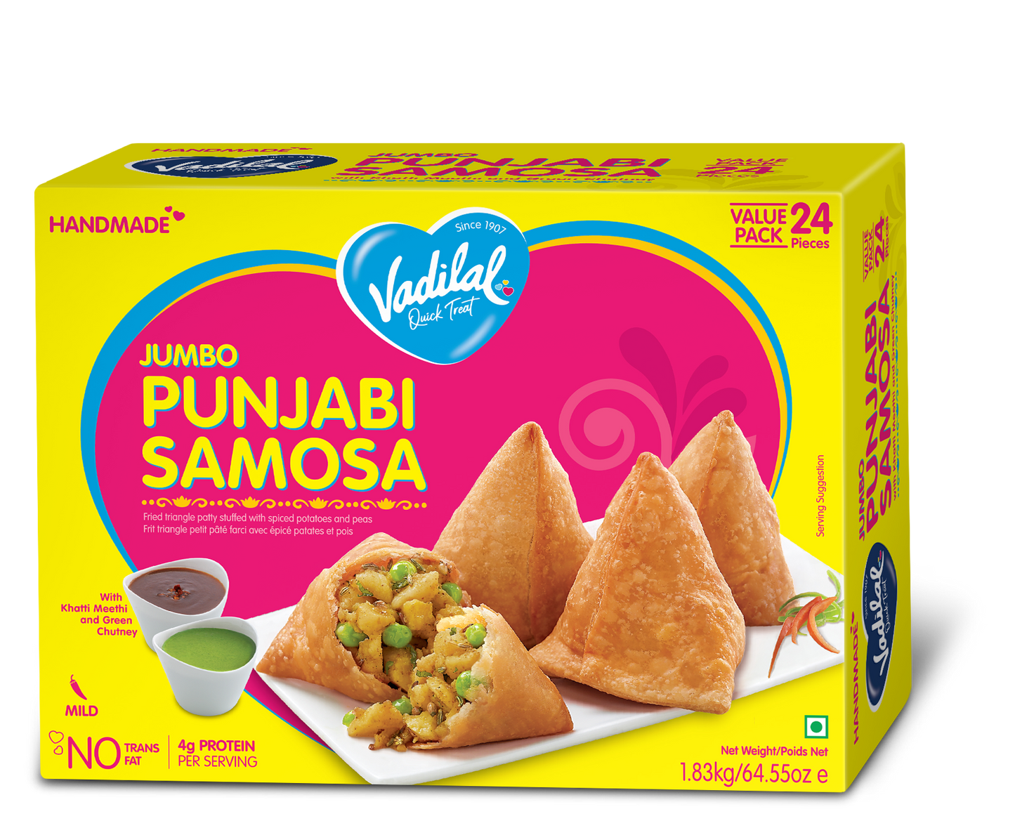 Vadilal Fr Punjabi Samosa 24Pc 1.83Kg