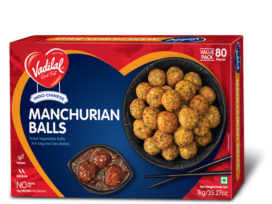 Vadilal Fr Manchurian Balls 80pcs 1Kg