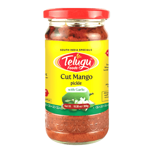 Telugu Cut Mango pickle with garlic 300g