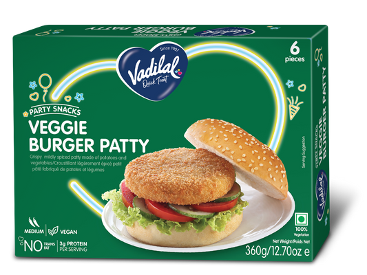 Vadilal Potato Veggie Burger Patty 360g