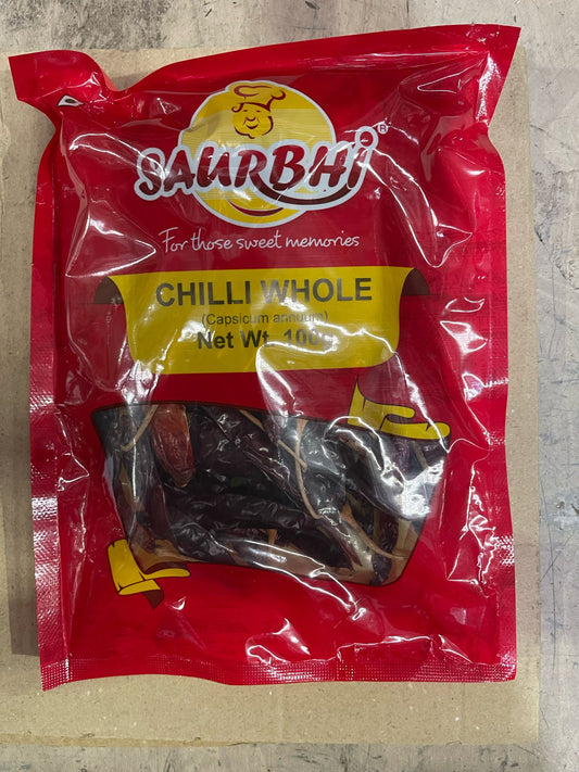 Saurbhi Chilli Whole 100g