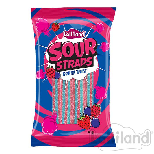 LL SOUR STRAPS BERRY 160G