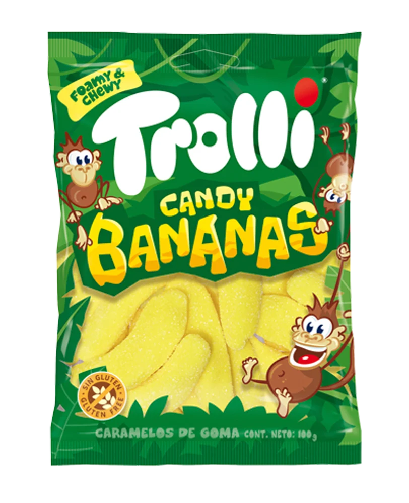 TROLLI CANDY BANANAS 100G