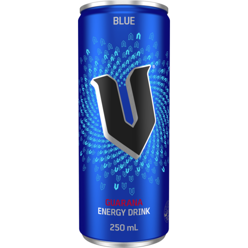 V Guarana Energy Drink Can (Blue) 250Ml
