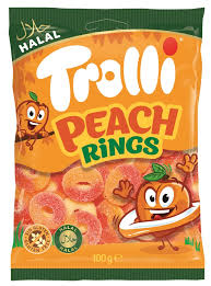 TROLLI PEACH RINGS 100G