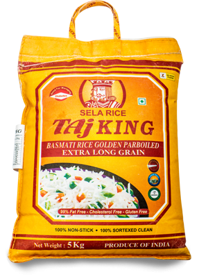 Taj King Parboiled Golden Bas Rice 5Kg